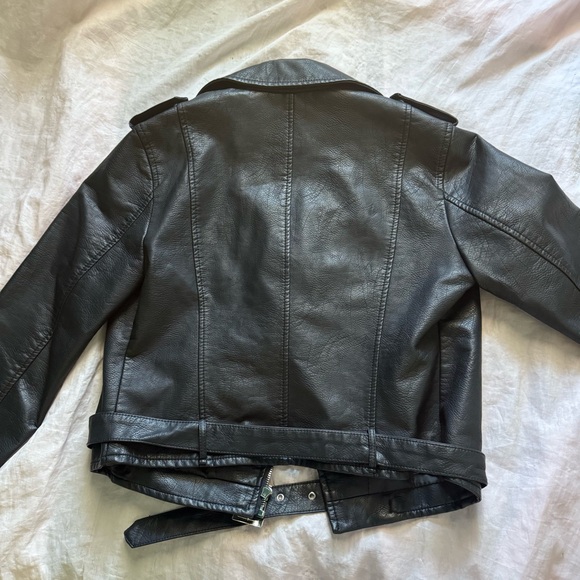 L'Olive Verte faux leather biker jacket size 3 - Picture 6 of 7